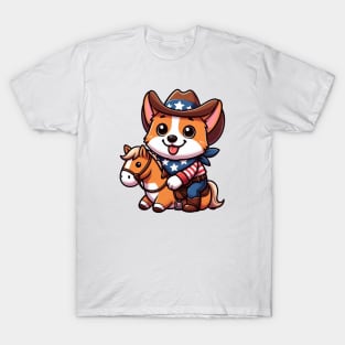 A Whimsical Tribute to American Culture in Cartoon Style T-Shirt